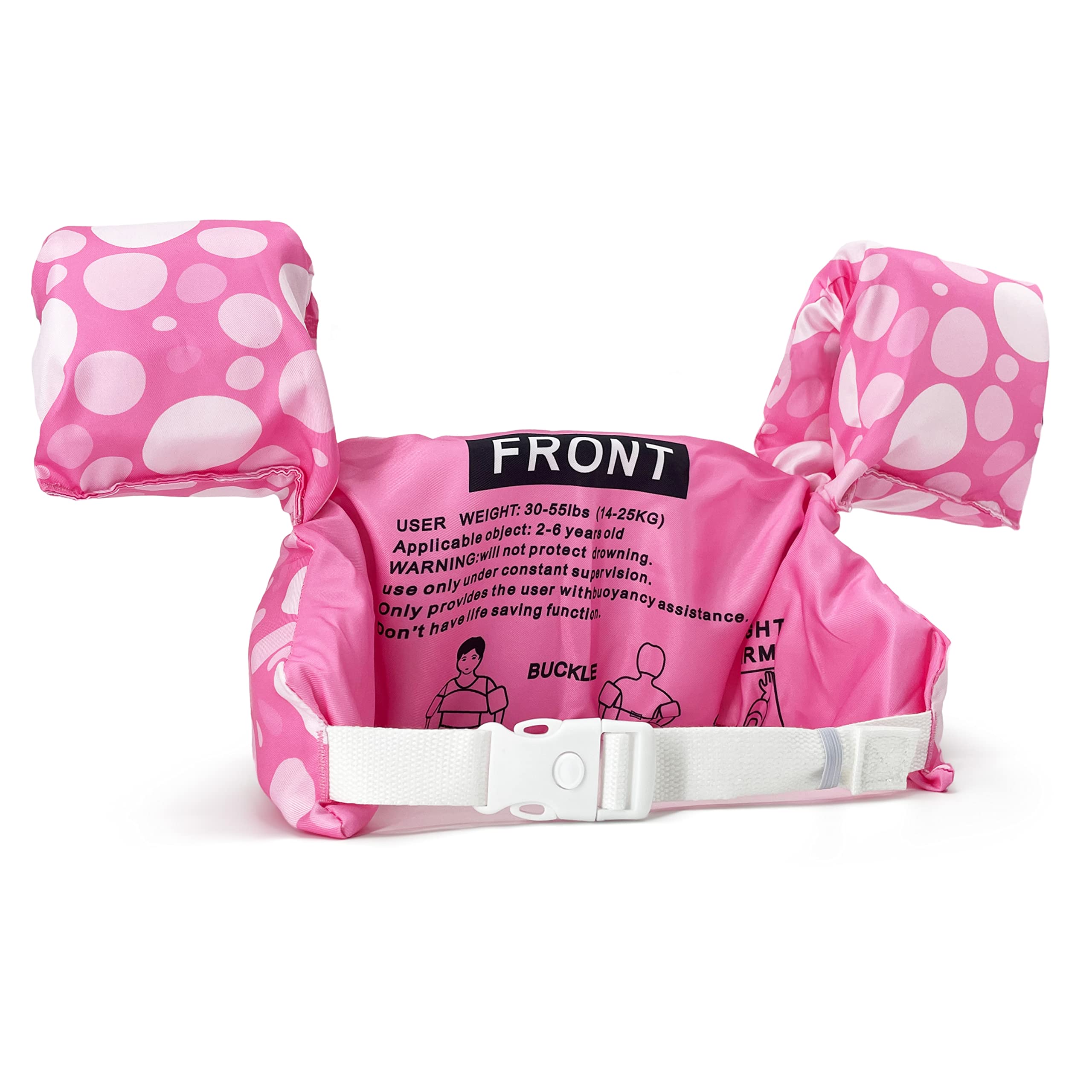 Silfrae Swim Vest Swim Floatation Vest Learn-To-Swim Device For Kids 30-50 Lbs (Pink Flamingo)