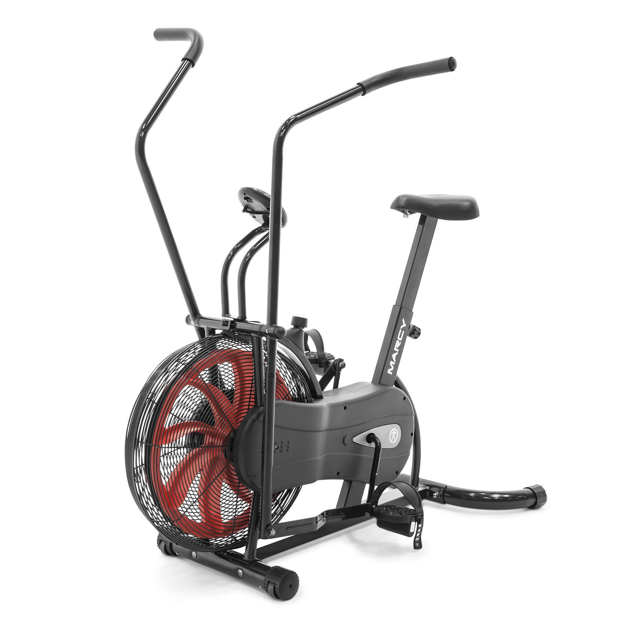 Marcy Fan Exercise Bike with Air Resistance System - Red and Black - NS-1000