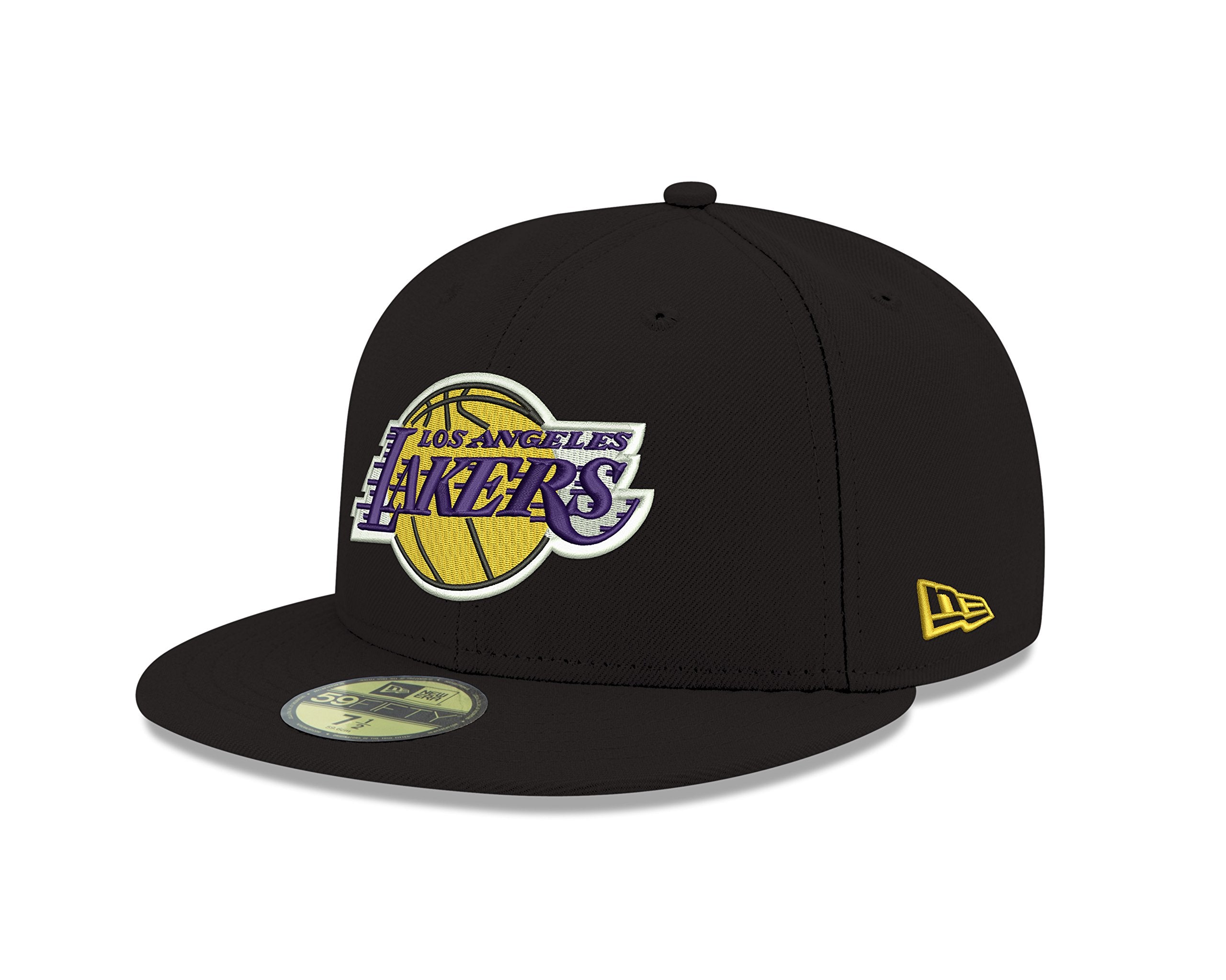 NBA Los Angeles Lakers Mens Official 59FIFTY Fitted Cap, 8, Black