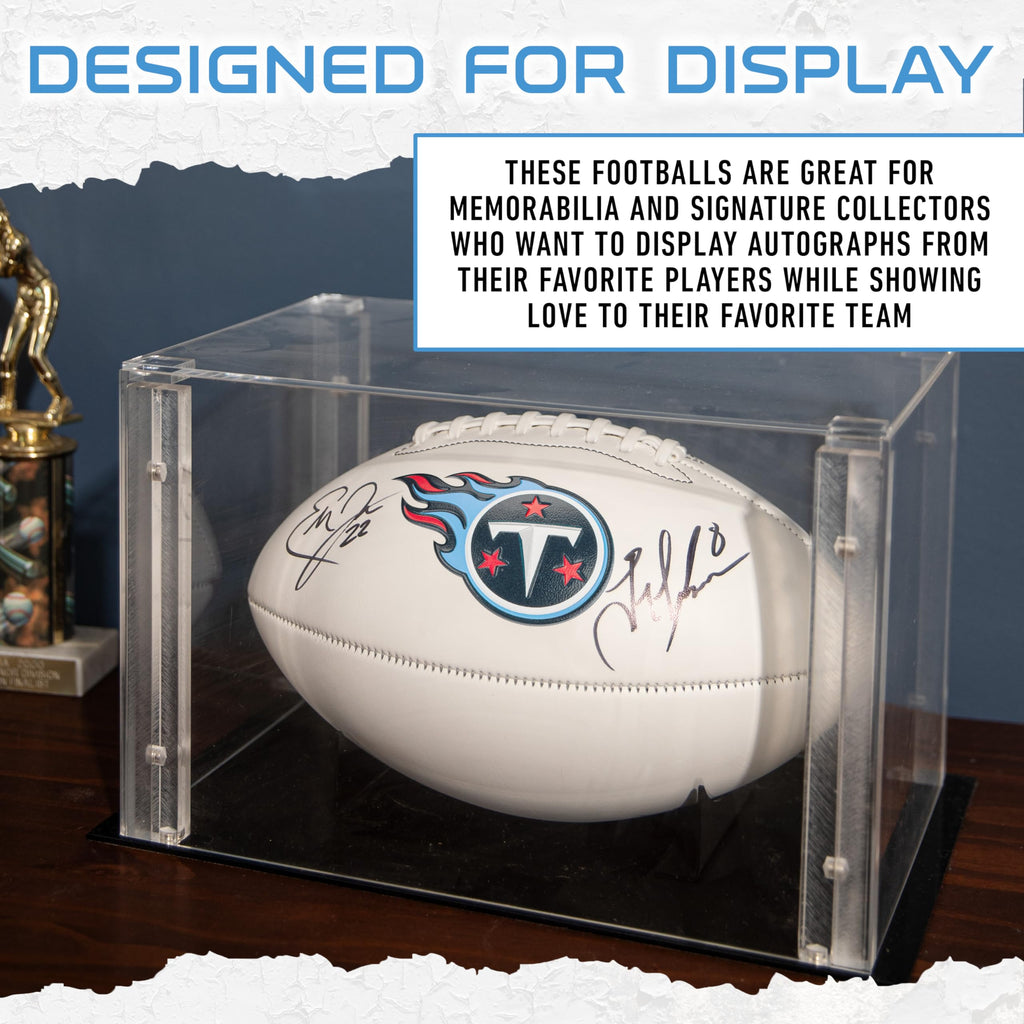 Franklin Sports Nfl Tennesseee Titans Autograph Football - Official Size White Panel Souvenir Football For Autographs + Signatur