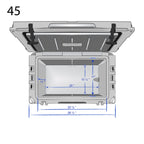 Frosted Frog White 45 Quart Ice Chest Heavy Duty High Performance Roto-Molded Commercial Grade Insulated Cooler