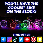 Activ Life Bike Lights, White, 1-Tire Pack Led Bicycle Christmas Lights For Wheels With Batteries Included, Fun Gift Ideas For H