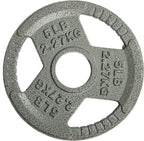 Hulkfit 2-Inch Iron Plate For Strength Training, Weightlifting, Single (5 Pounds), Silver