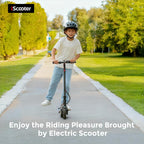 iScooter Electric Scooter, 12 Miles Range, 18 Mph Top Speed, Foldable Scooter Electric with 8.5 Pneumatic Tire, Double Braking