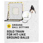 SKLZ Fielding Trainer - Baseball & Softball Pitch-Back Rebound Net - Ground, Line Drive & Fly Ball Return Settings - 4 x 4.5-Foo