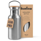 Bambaw 12 Oz Insulated Water Bottle  Travel Water Bottle  Water Bottle Stainless Steel  Metal Water Bottle  Small Water Bottle