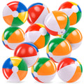 JOYIN Rainbow Beach Balls(12 Pack), 12'' Inflatable Swimming Pool Toys for Summer Water Games Kids Birthday Party Supplies Combo