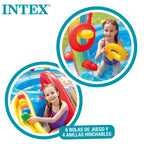 Intex Rainbow Ring Inflatable Play Center, 117'' X 76'' X 53'', For Ages 2+