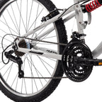 Huffy Stone Mountain 21-Speed Dual Suspension Mens Mountain Bike, 26-Inch, Gray