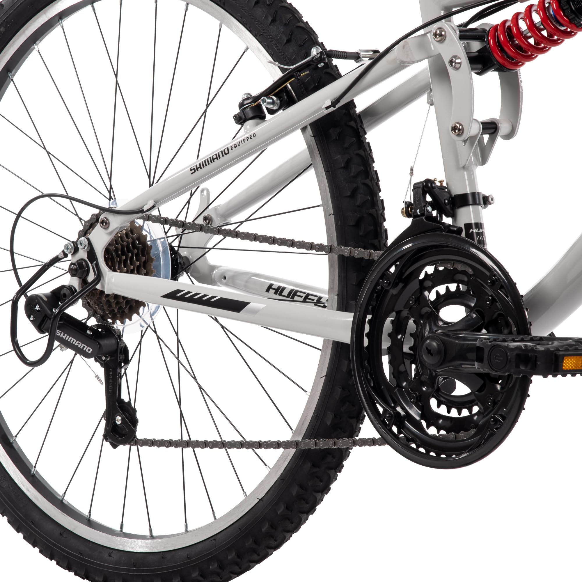 Huffy Stone Mountain 21-Speed Dual Suspension Mens Mountain Bike, 26-Inch, Gray