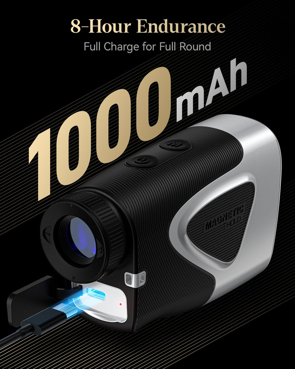 REDTIGER Range Finder Golf, 1200 Yards Golf Rangefinder with Slope, Light-Adaptive Display, 7X Magnification, Flag Lock Vibratio