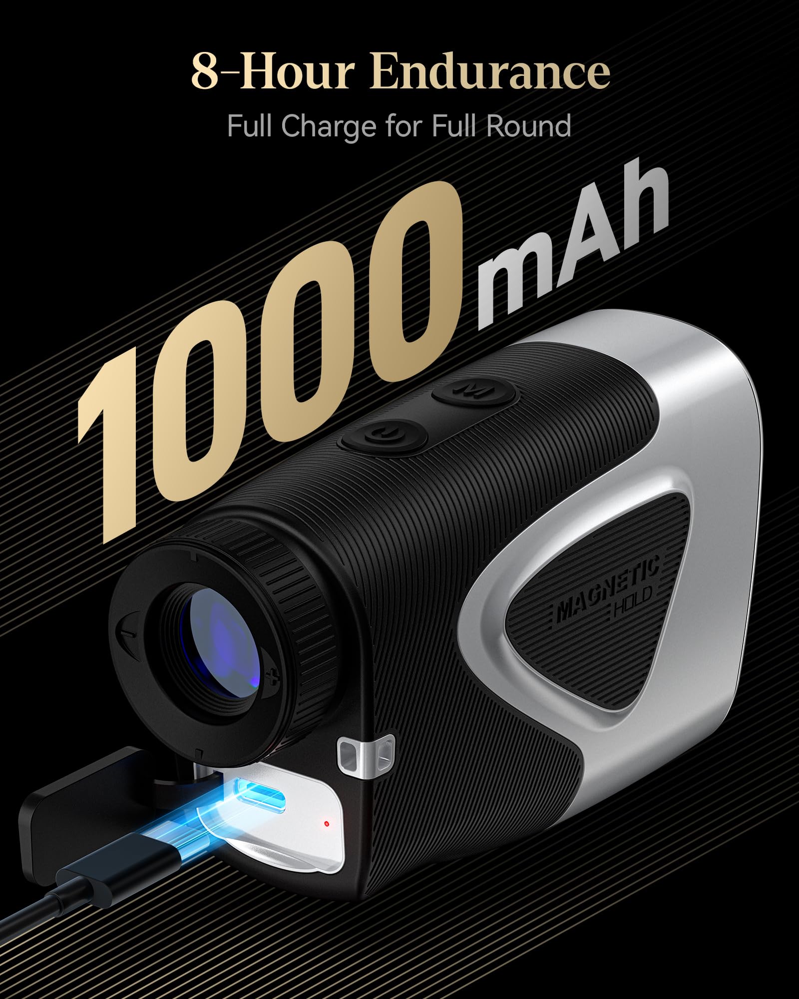 REDTIGER Range Finder Golf, 1200 Yards Golf Rangefinder with Slope, Light-Adaptive Display, 7X Magnification, Flag Lock Vibratio