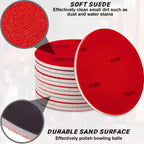 Maitys 12 Pieces Bowling Sanding Pads Bowling Ball Spinner Bowling Ball Sanding Sand Pads Resurfacing Polishing Cleaning Kit, 50
