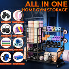 Xxl Dumbbell Rack Weight Stand - Adjustable Heavy Duty Weight Rack For Dumbbells, Home Gym Storage Rack For Kettlebell, Balls,Yo