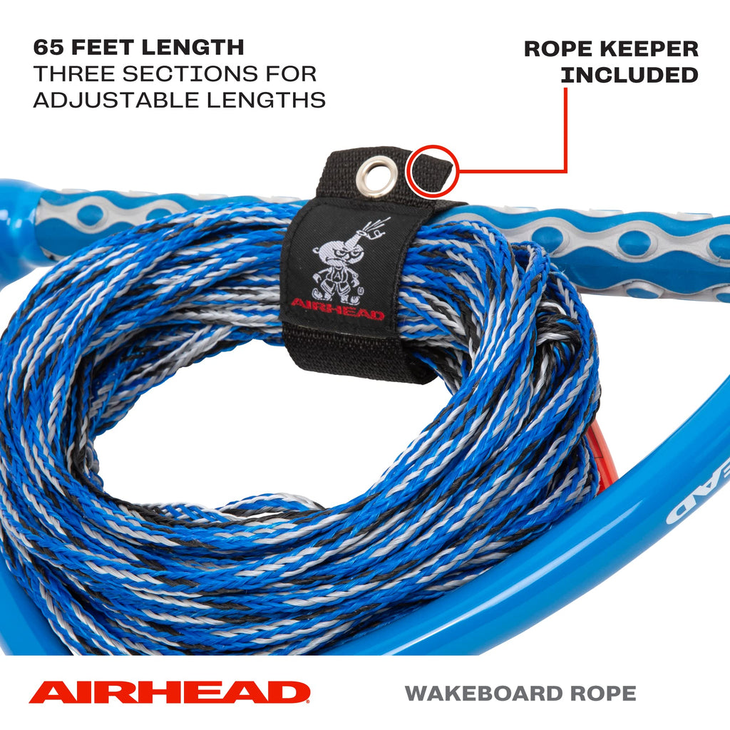 Airhead Wakeboard Rope, 3 Sections, 65-Feet