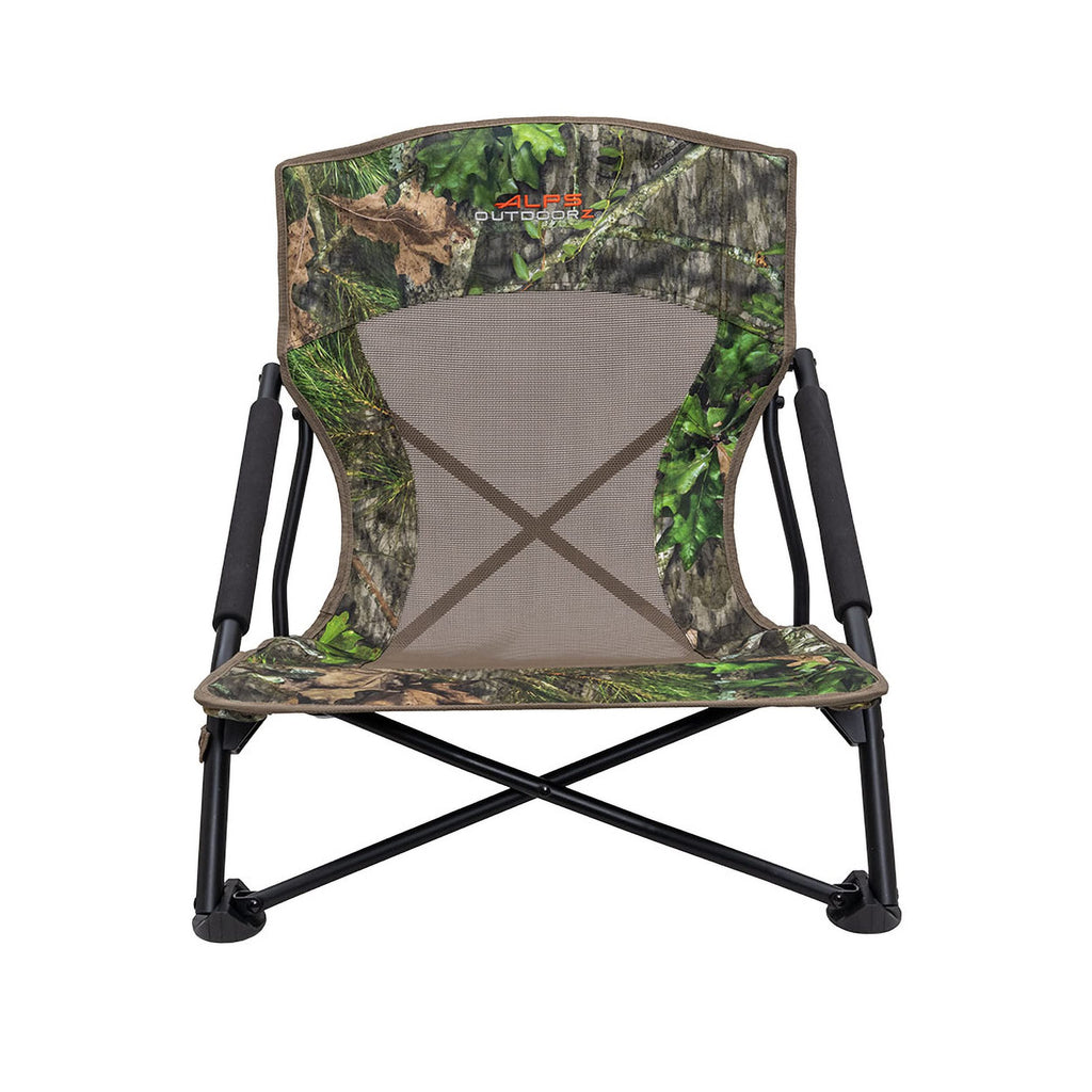 Alps Outdoorz Vanish Turkey Hunting Chair With Foldable Low Profile Design, Mossy Oak Obsession Camo, Durable Steel Frame, And P