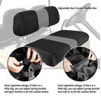 Samxomap 2Pcs Golf Cart Seat Covers Washable Breathable Air Mesh Cloth Adjustable Front Seat Cover Fit Like Gloves For Club Car
