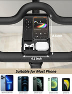 Phone Holder For Peloton Bike & Peloton Bike +, Peloton Bike Accessories, Built-In Anti-Slip Silicone Mat Mount Tray, Peloton Ph
