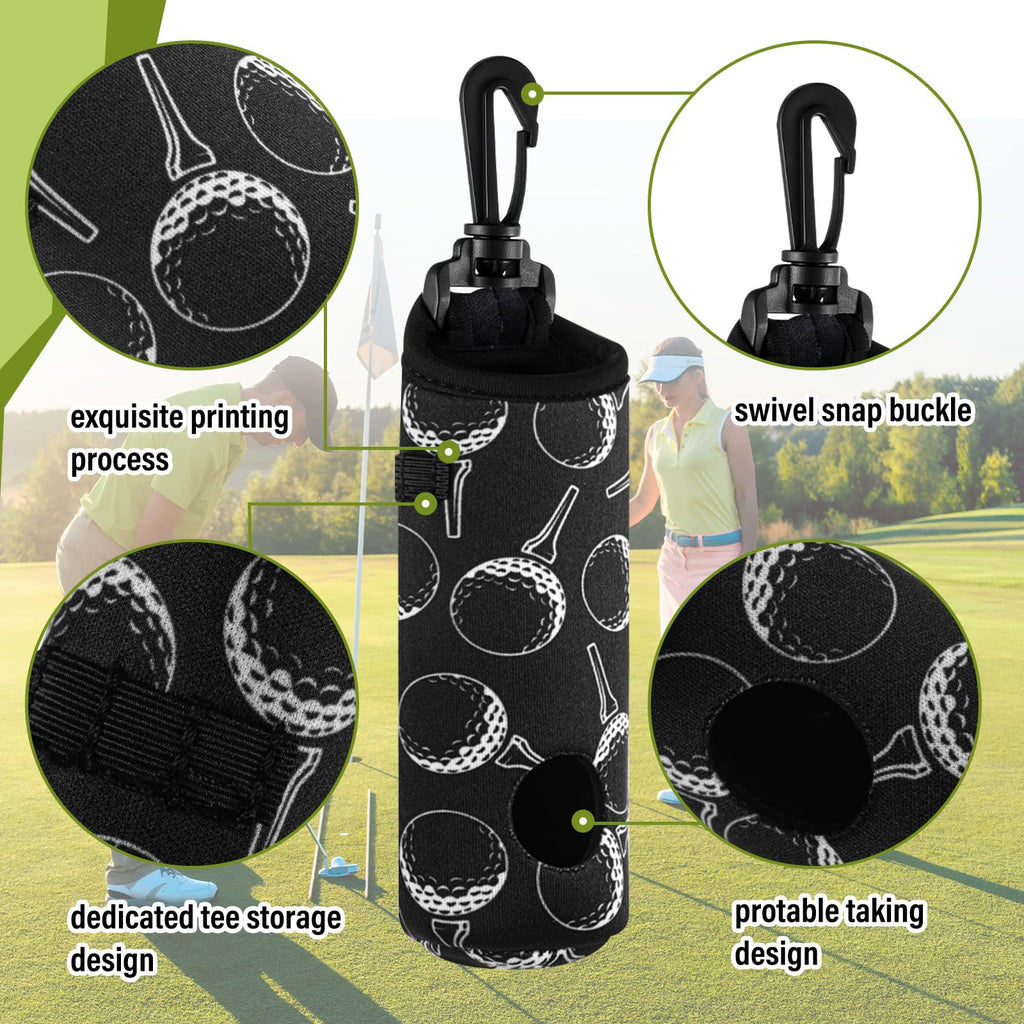 Liliful 12 Pcs Golf Accessories Kit, Include Golf Ball Bag with Hook Towel Tees Magnetic Ball Marker Divot Tool Cleaner Brush fo