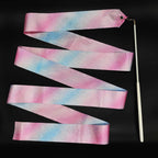 Medsuo 2Pcs 78.7Inch Gymnastic Ribbon Sparkling Dance Ribbon Twirling Baton Long Ribbon Streamers Rhythmic Gymnastics For Kids A
