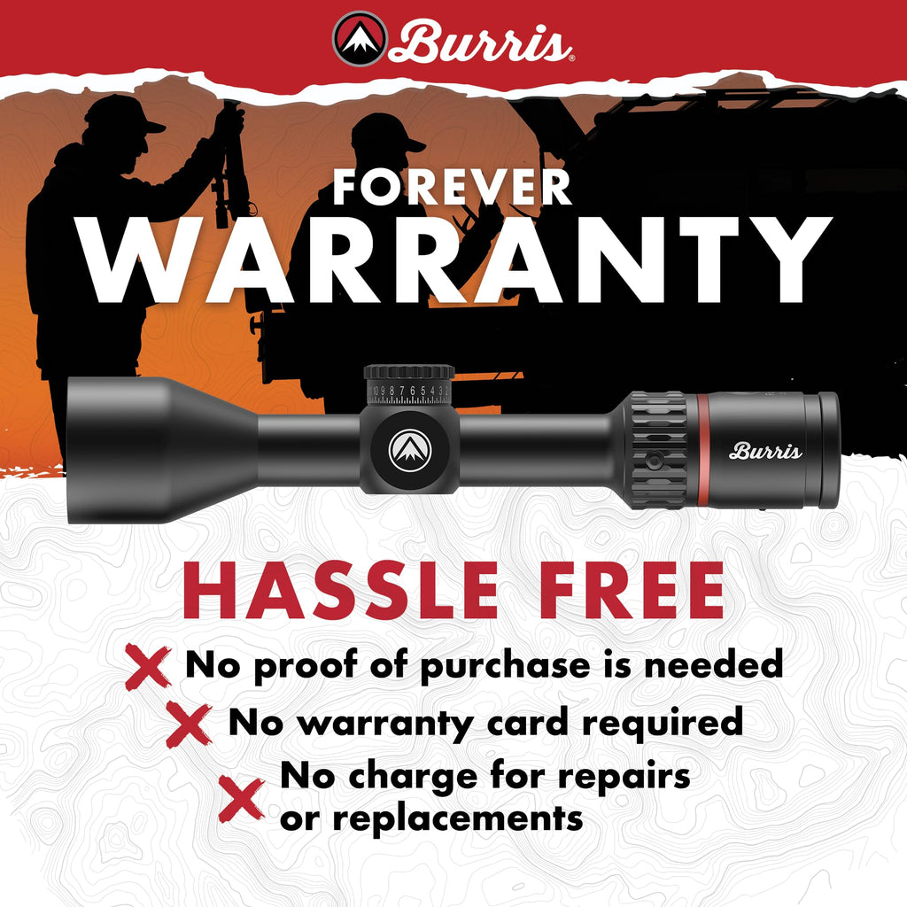 Burris Optics Fullfield 2.5-10x42mm Hunting Riflescopes, 1-inch Tube,Ballistic Plex Reticle, Rear Focal Plane, Waterproof, Shock