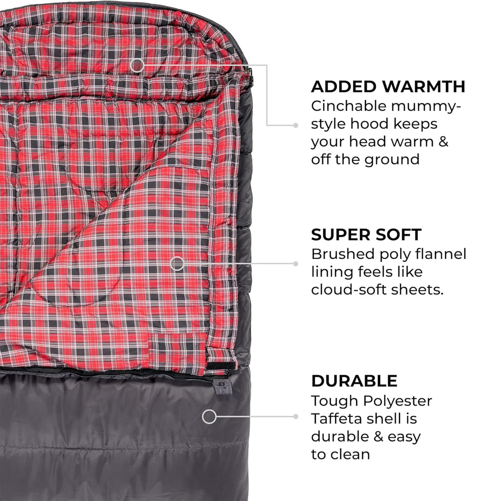 Teton Sports Celsius Xxl 0 Degree Sleeping Bag - 0?F Cold-Weather Sleeping Bag For Adults- Camping Made Easy.And Warm. Compressi