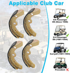 10L0L Set Of 4 Golf Cart Brake Shoes For Club Car Ds G&E 1981-1994 1011463