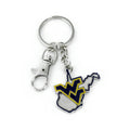 Ncaa West Virginia Mountaineers Heavyweight Home State Design Keychain