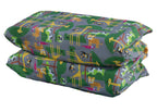 Kindermat 1.5'' Thick + Pbs Kids Kinderbundle - Washable Cover, Special Edition - Safari Party - Regular, Sheet Is 47'' X 22'',