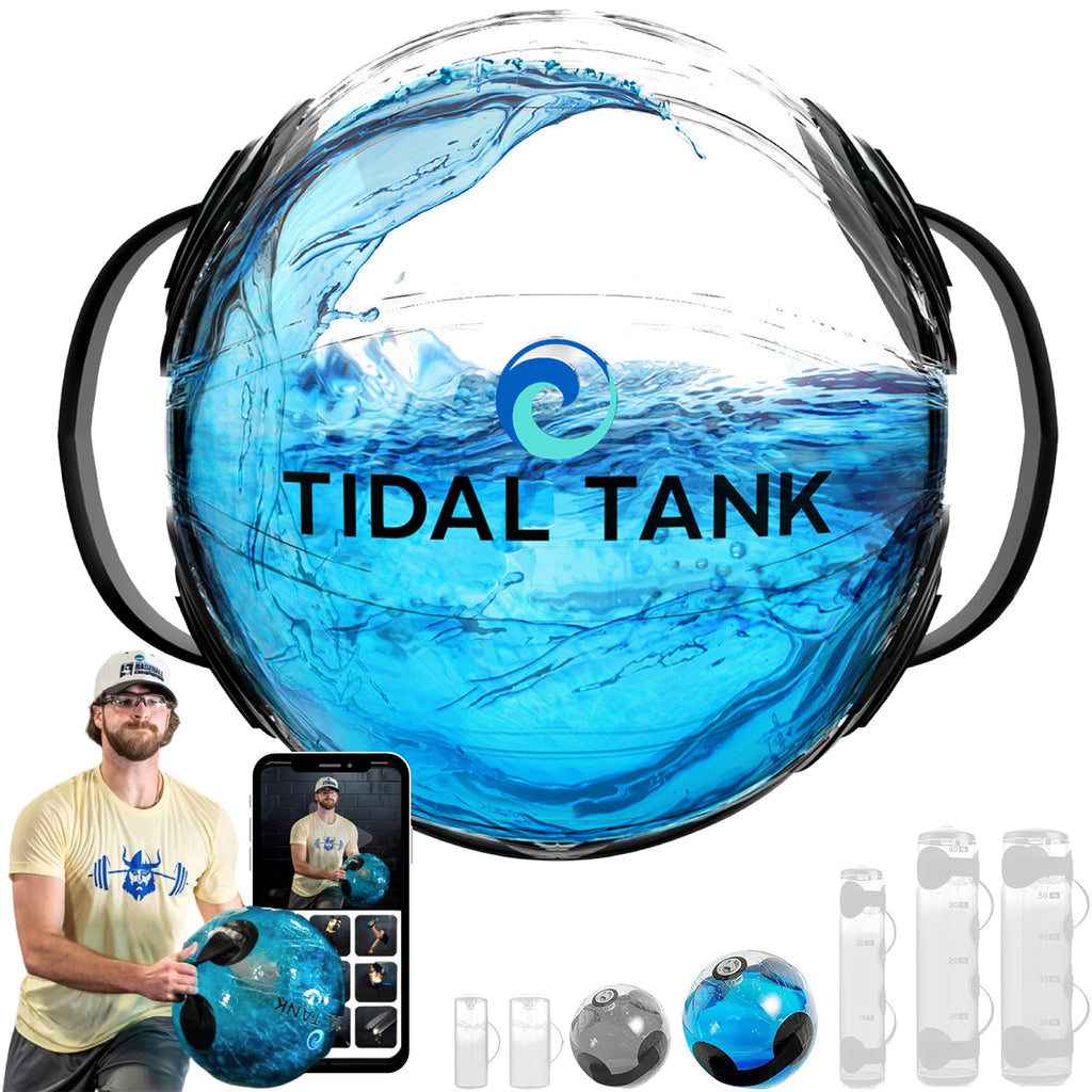 Tidal Tank Sphere - Original Aqua Ball With Water Weight - Sandbag Alternative, Ultimate Core And Balance Workout - Portable Sta