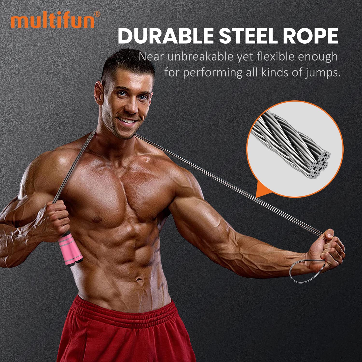 Jump Rope, Multifun Speed Skipping Rope With Calorie Counter, Adjustable Digital Counting Jump Rope With Ball Bearings And Alarm