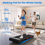 Superun Walking Pad With 9% Auto Incline, Under Desk Treadmills For Home And Office Small Space, 2.5 Hp Portable Mini Jogging Ma