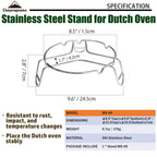 Campingmoon Camping Campfire Trivet Cooking Stand Open Fire Tripod Ms-69 Stainless Steel