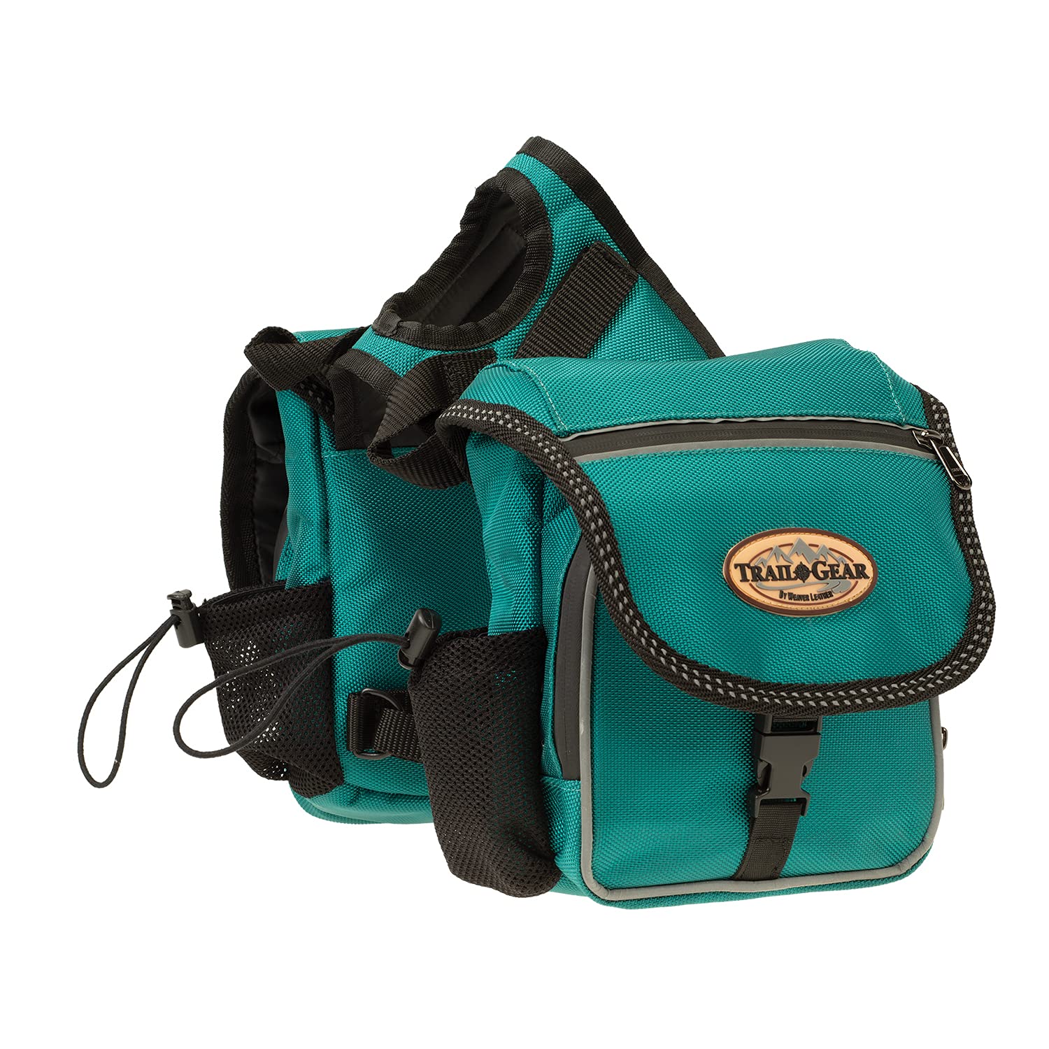 Weaver Leather Trail Gear Pommel Bags, Teal, 15501-49