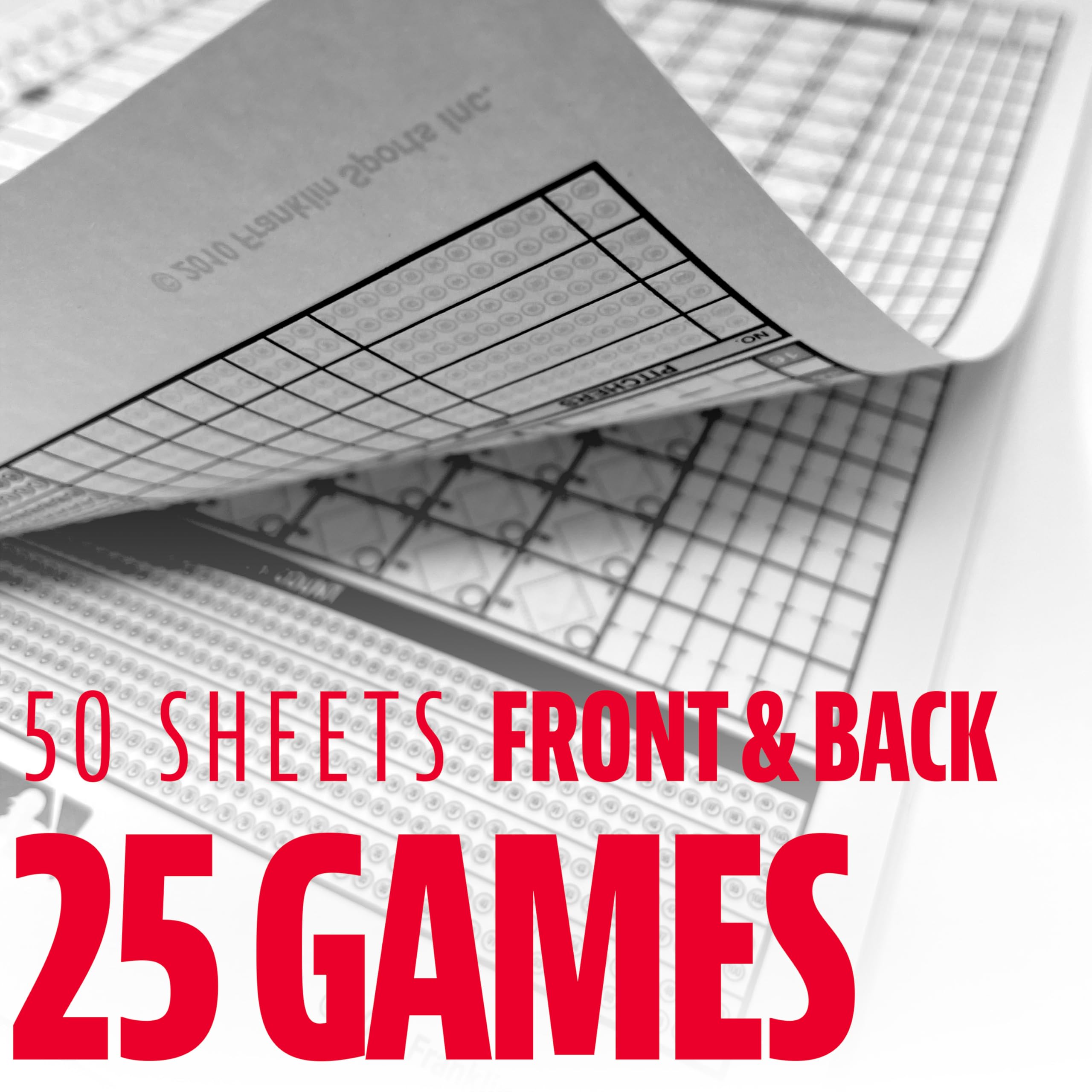 Franklin Sports Baseball + Softball Scorebook - Score Keeping Book For Stats Coaching Official Scorekeeper 25 Game