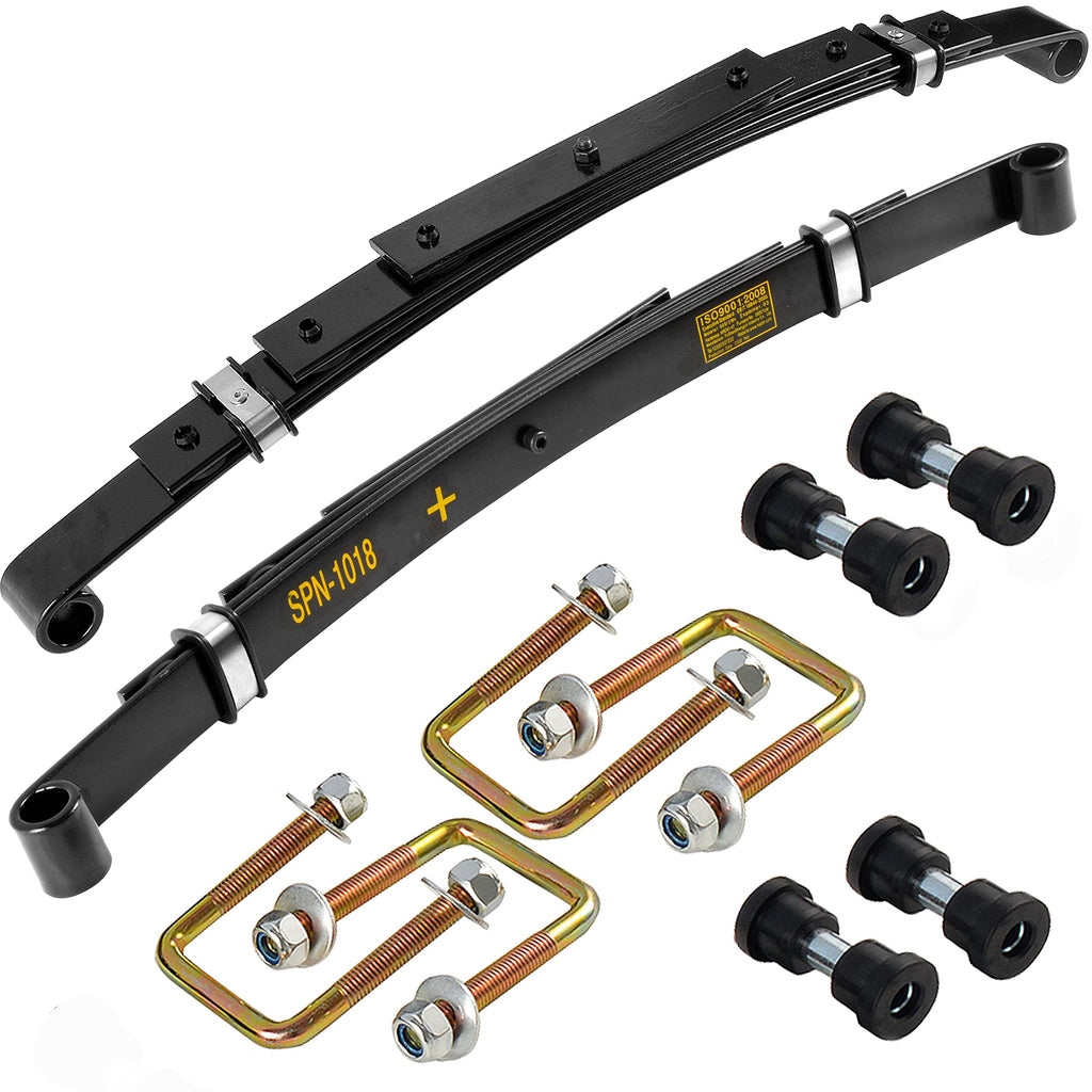 Roykaw Ezgo Txt Rear Heavy Duty Leaf Spring W/Bushings & Sleeves Kit For 1994-Up Golf Cart - 4 Leaf