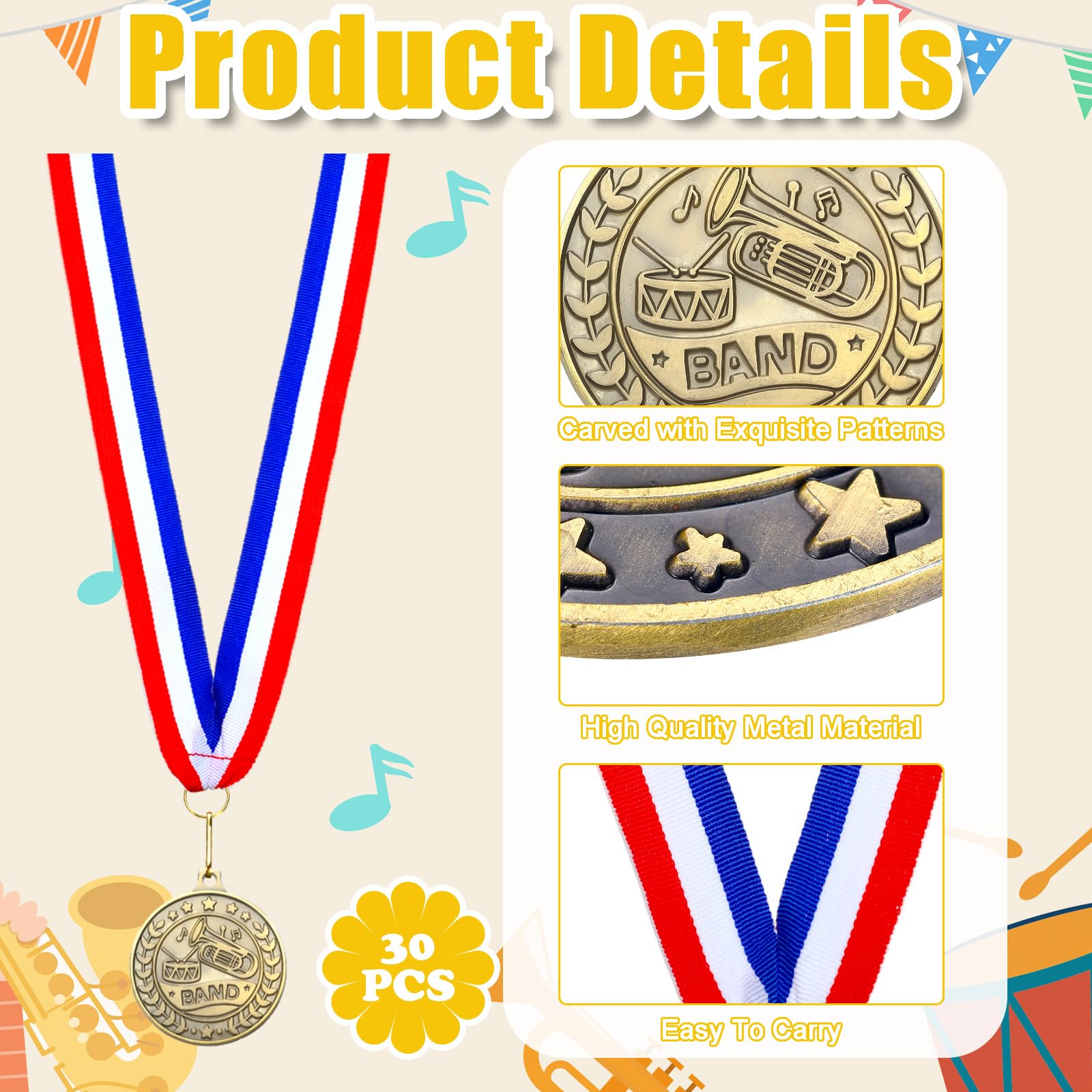 Quelay 30 Pcs 2 ' ' Gold Medals For Awards,Winner Encourage Team Participation For Kids Adults Trophy Award Prize Gift Competiti