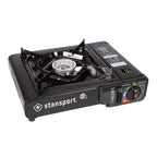 Stansport Portable Outdoor Butane Stove, Black, 13.38'' L X 10.82'' W X 4.33'' H