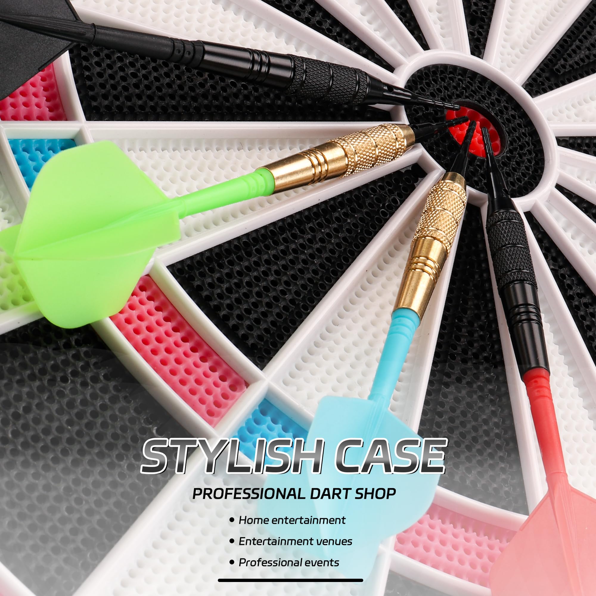 Cyeelife Darts Plastic Tip,Soft Tip Darts Set,12 Pcs 18 Gram With 50 Extra Dart Tips For Electronic Dartboard