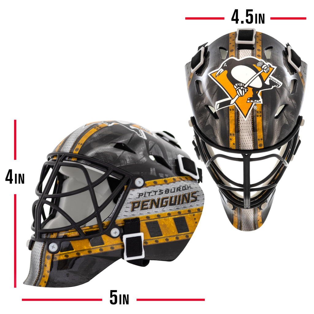 Franklin Sports Nhl Pittsburgh Penguins Mini Hockey Goalie Mask With Case - Collectible Goalie Mask With Official Nhl Logos And