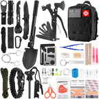 Survival Kit And First Aid Kit, 142Pcs Professional Survival Gear And Equipment With Molle Pouch, For Men Dad Husband Who Likes 