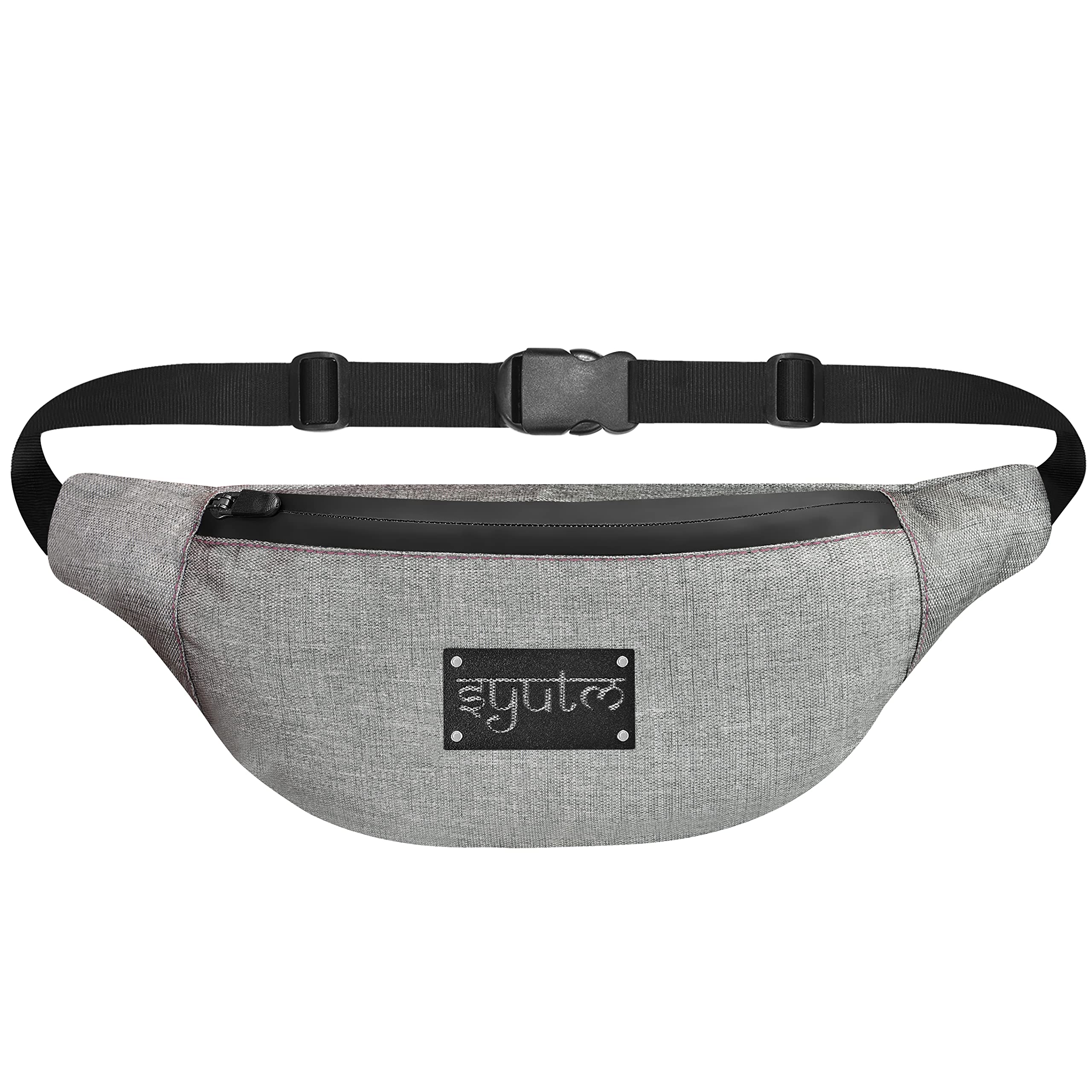 Syutm Waist Pack Travel Handy Hiking Zip Pouch Document Money Phone Belt Sport Bag Bum Bag For Men And Women Nylon (Iron Grey)