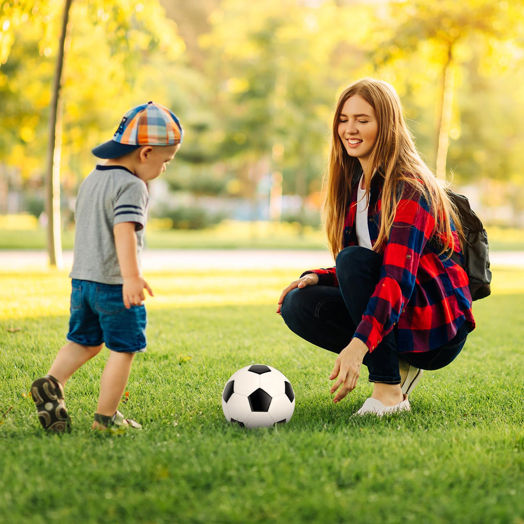 Innotoys Toddler Soccer Ball Size 2 with Pump for Kids 1-3 - 2 Packs Kids Soccer Ball - Indoor Outdoor Lawn Yard Balls Toys Birt