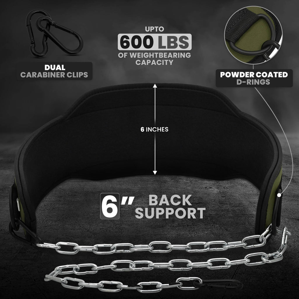 Rdx Dip Belt For Weight Lifting, Heavy Duty 36 Inch Adjustable Steel Chain, Dipping Belt Chin Pull Ups Gym Training Bodybuilding