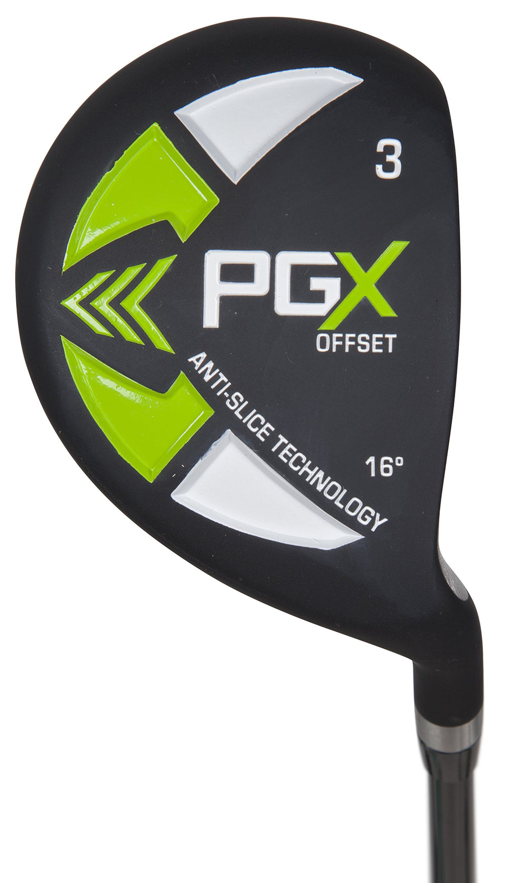 Pinemeadow Golf Mens 12392 PGX Offset 3 Wood Driver, Black/Green, Right Hand