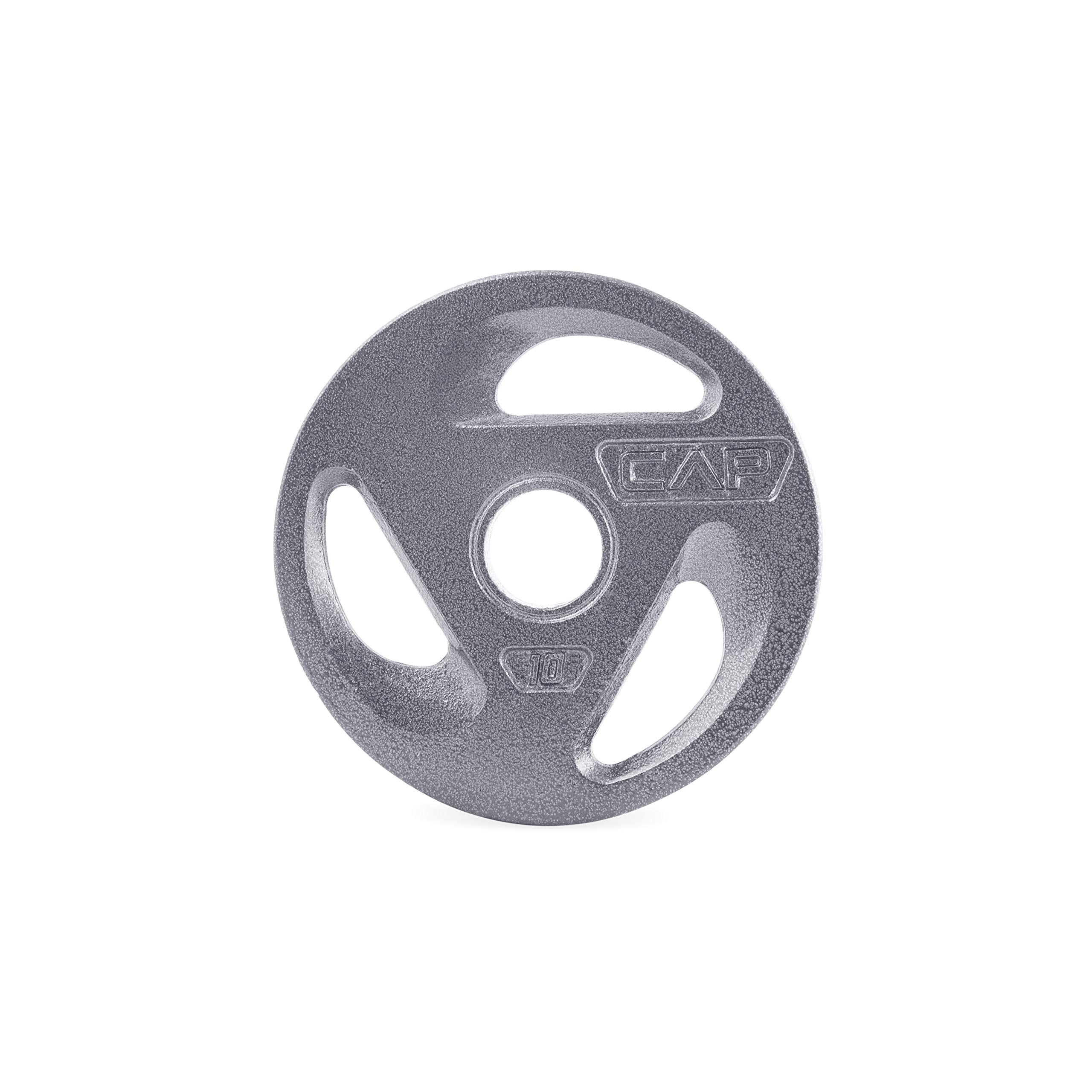 CAP Barbell 2-Inch Olympic Grip Weight Plates, Single, Gray, 10 Pound