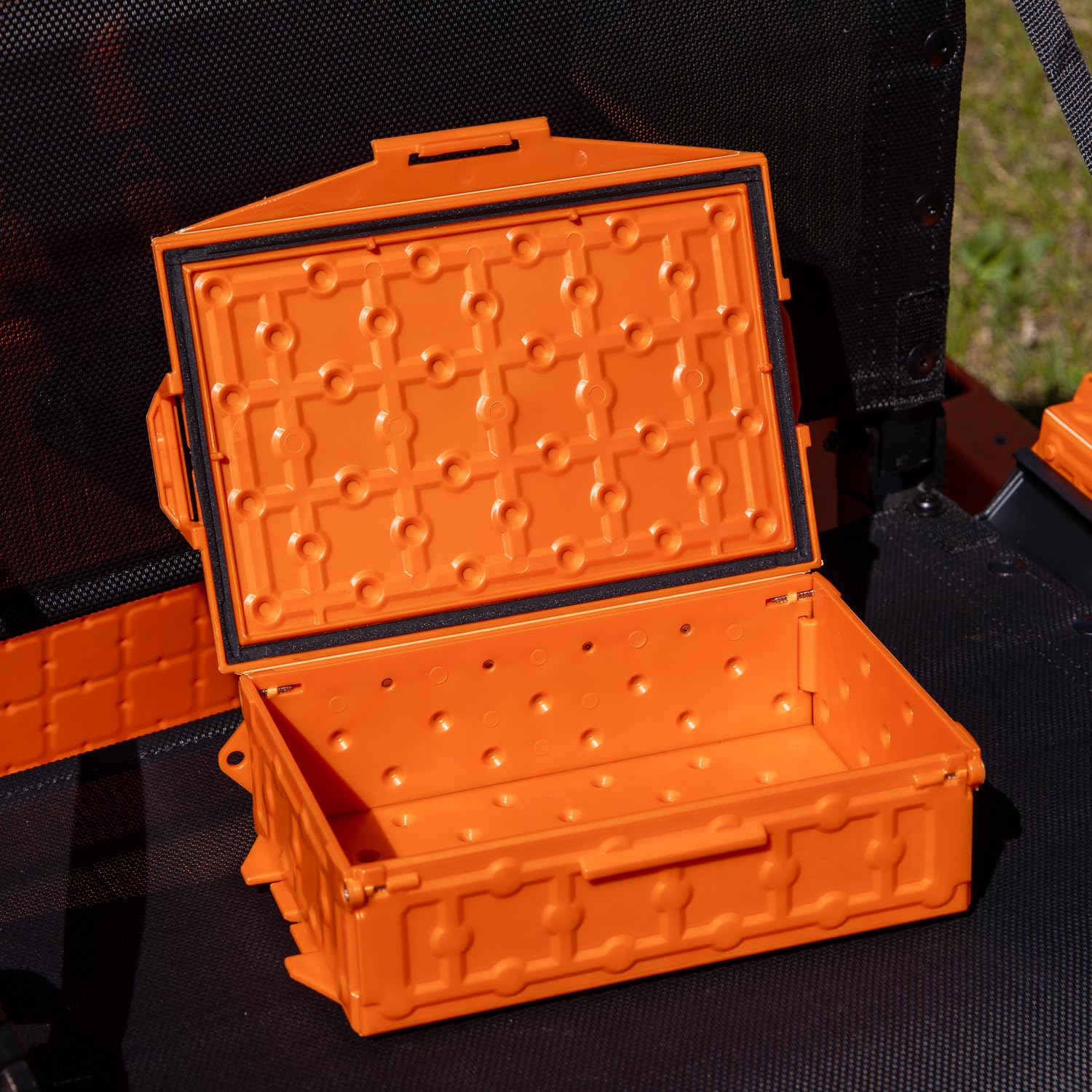 Yakattack Tracpak Stackable Storage Box - Yakattack Orange | Kayak Fishing Gear Storage | Fits Geartrac & Mightymount | Kayak Ac