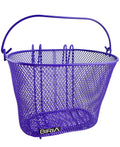 Basket with Hooks Purple, Front, Removable, Children Wire mesh Small Kids Bicycle Basket, NEW, Purple by Biria