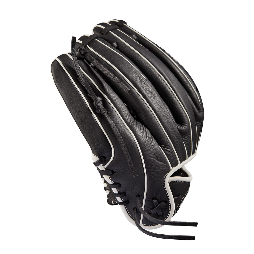 Wilson 2022 A700 12'' Fastpitch Infield Glove - Right Hand Throw, Black/White