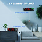 Lucorb Gym Clock Timer, Workout Clock With Seconds | 5 Display Modes, 4 Alarms | Remote Control Countdown Timer Wall For Home Gy